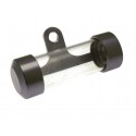 Porte vignette assurance cylindrique gris titane