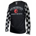 T Shirt Mash Damier Manches longues