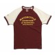 T-SHIRT RAGLAN ROUGE / CREME