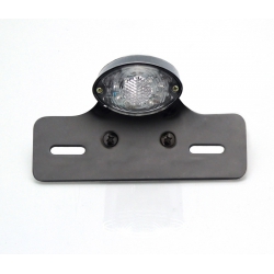 Feu arrière avec support de plaque noir oval universel